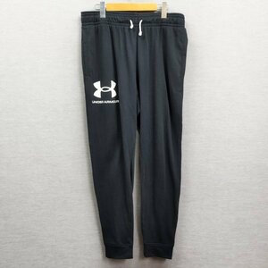 C13 UNDER ARMOUR スウェット ジョガー パンツ XXL ブラック UA ロゴ プリント スポーツ トレーニング フィットネス ジム アンダーアーマー