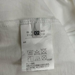 C17 ATON エイトン 半袖 カットソー 2 ホワイト Tシャツ クルーネック ペンキ ペイント 加工 アクセント スプラッシュ プルオーバーの画像8