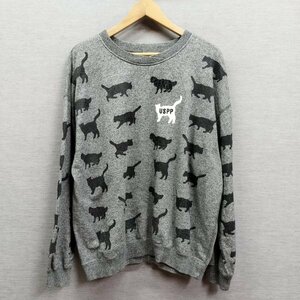 C21 USPP UNITED STATES OF PARADISE PARK animal sweat sweatshirt M Heather gray . cat total pattern Logo You e Spee pi-