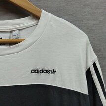 C24 adidas originals アディダス オリジナルス 半袖 Tシャツ O ホワイト ブラック バイカラー CLASSICS トレフォイル ロゴ プリント_画像3