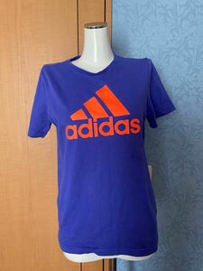 アディダス adidas 半袖Tシャツ ブルー クルーネック スポーツウェア　　160サイズ