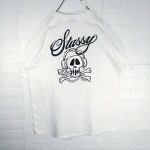 【STUSSY】90s'紺タグ　vintage スカルロゴ　Tシャツ_画像9