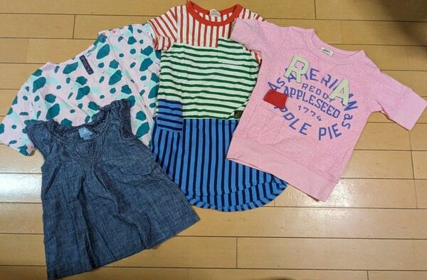 女の子 110Cm　Tシャツ、ワンピースお買い得４枚セットF.O.Kids等