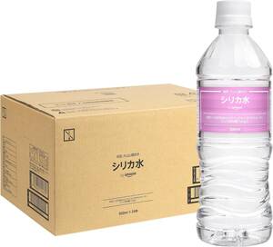  label equipped by Amazon silica water 500ml×24ps.@ silica 75mg/L. have (Happy Belly)