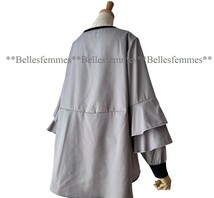 ★Belles*★送料185円★新品M～L対応★春★主役級のフリル袖*ロングテールチュニック*異素材切替*ボリューム袖*ゆったりチュニック*182662_画像8