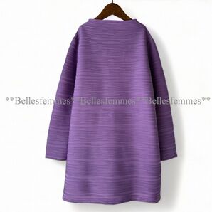 ★Belles*★新品★送料185円*春*ウェーブプリーツチュニック*定番人気*ボトルネック*ご旅行に*ヒップラインをカバー*20207ラベンダーミセスの画像9