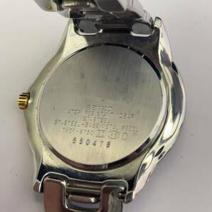 SEIKO セイコー LUCENT メンズ腕時計 デイト クォーツ コンビカラー ホワイト文字盤 7N01-6750 稼働品の画像5