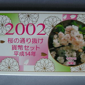 【平成14年】 桜の通り抜け 貨幣セット 銘板は純銀製・額面666円の画像1