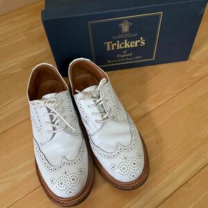 Tricker's トリッカーズ ANNE BROGUE SHOE 白 ホワイト