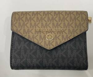 MICHAEL KORS マイケルコース 三つ折り 財布 ベージュ 32S1GT9E6B ミニ コンパクト レディース 注目 ９９円スタート