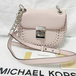 4月18日以降のみ発送可能 Michael Kors マイケルコース レザー チェーン 斜め掛け ショルダー バッグ クロスボディ