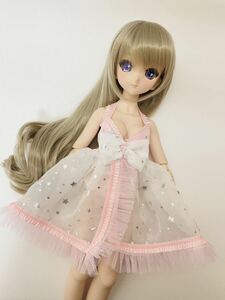 MDD S胸 M胸　Ｌ胸　ベビードール　星柄　ピンク　ドレス　ドール服　アウトフィット ミニドルフィードリーム　ボークス VOLKS