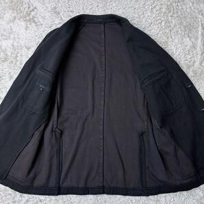 超希少◎50(XL位)/ボリオリ/COAT テーラードジャケット アンコン サマー 背抜き 大きいサイズ コットン 黒 BOGLIOLI コート 綿 ブラック 3Bの画像4