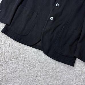 超希少◎50(XL位)/ボリオリ/COAT テーラードジャケット アンコン サマー 背抜き 大きいサイズ コットン 黒 BOGLIOLI コート 綿 ブラック 3Bの画像6