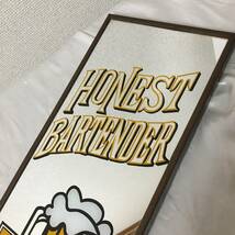 当時物 パブミラー HONEST BARTENDER WANTED インテリア ヴィンテージ　昭和レトロ_画像2