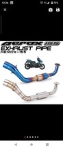 YAMAHA AEROX125 AEROX155 NVX125 NVX155 エキゾーストパイプ エキパイ ステンレス焼き色付き 未使用 NMAX125使用可？_画像2