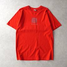 希少 USA製 OLD STUSSY ステューシー Tシャツ Lサイズ 00年代初期 両面プリント カットソー ロゴ 半袖 赤 レッド_画像1