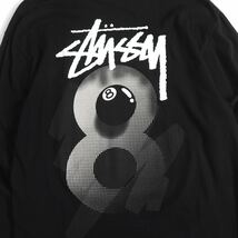 希少 OLD STUSSY ステューシー ロンT 8ボール Mサイズ 長袖 Tシャツ 両面プリント アームプリント ロゴ 黒 古着 ヴィンテージ ブラック_画像5