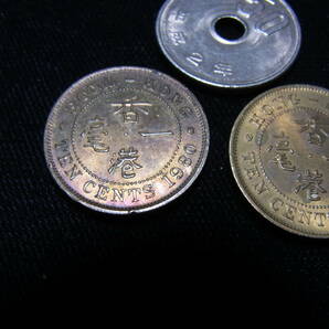 特年 香港10セント黄銅貨 1980年 2枚組の画像4