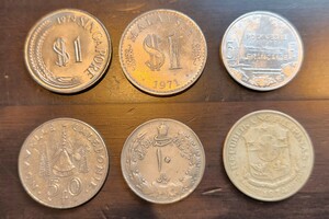 マレーシア シンガポール イラン フランス領ポリネシア ニューカレドニア フィリピン 硬貨 コイン まとめ 検索:銀貨、ドル、ユーロ