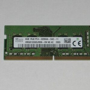 ◆即決◆ノート用メモリ SK HYNIX 8GB 3200 DDR4 1Rx8 PC4-3200AA-SA2-11 260ピン SODIMMの画像1