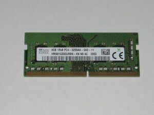 ◆即決◆ノート用メモリ SK HYNIX 8GB 3200 DDR4 1Rx8 PC4-3200AA-SA2-11 260ピン SODIMM