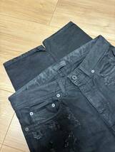 美品☆[DIESEL BLACK GOLD] 定価64,900 TYPE-2510 BG8ZL ハードダメージリペア ブラックデニムパンツ 28 ディーゼル ブラックゴールド_画像9