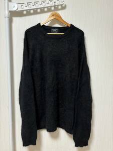 美品☆[glamb] 17AW Fluff knit フラフニット オーバーサイズ アンゴラナイロン セーター 4 ブラック GB17AT KNT07 グラム