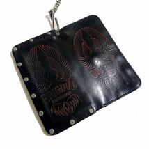 希少 TENDERLOIN T- WALLET HURLEY BLACK RED テンダーロイン ウォレット ハーレー 財布 ウォレットチェーン シルバー トラッカー 長財布_画像3