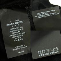 SAINT LAURENT PARIS カシミア1:00% UNIVERSITE ニットパーカー サンローランパリ カレッジロゴ Knit Parker フーディー セーター 黒 M_画像7