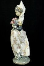 LLADRO リヤドロ フィギュリン『バレンシアの少女』陶器人形 資産家所有品 【09R18】_画像3