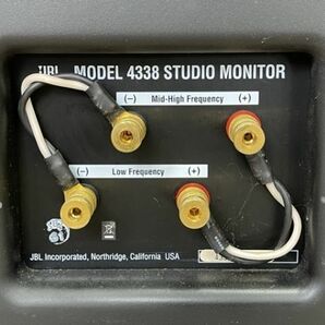 JBL MODEL 4338 STUDIOMONITOR 【中古】動作保証 フロア型 スタジオモニタースピーカー ペア オーディオ 音響機器 自作スタンド付/71083の画像5