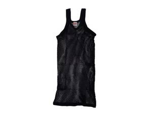 【送料無料】レゲエ網シャツ THE ORIGINAL ENGLISH MESH VEST アミシャツ REGGAE JAMAICA ジャマイカ / BLACK ブラック 黒 Mサイズ