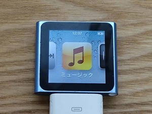 ◆◆iPod nano 第6世代 A1366 16GB ブルー モデル:MC695J そこそこきれい 動作良好 バッテリ消耗|N6-1045◆◆