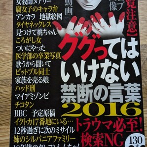 ググってはいけない禁断の言葉2016 トラウマ必至！検索NGキーワード　達人社　閲覧注意 薬物 死刑囚 魔女 整形 テロ 危険 ホラーゲーム 本