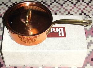 蓋付き銅製片手鍋１８ｃｍ、２L