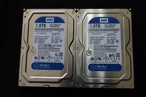 WD 1TB HDD 3.5 2個まとめて　5939、8070時間　WD10EZEX 中古動作品