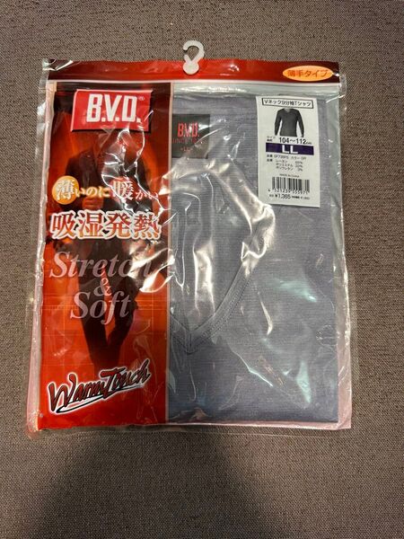 B.V.D. Vネック9分袖Tシャツ LLサイズ