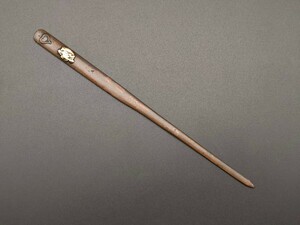 日本刀装具　笄　団龍の図　細工　金工品　銅製　刀剣美術