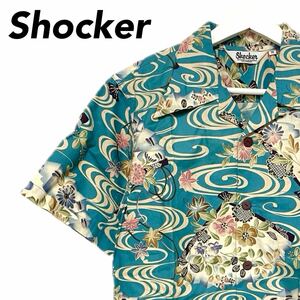 Shocker ショッカー アロハシャツ 和柄 総柄 半袖シャツ BALZAC バルザック size M