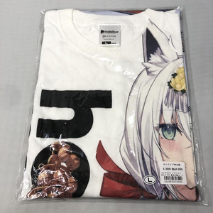 【中古】カバー 白上フブキ フルグラフィックTシャツ 巫女衣装ver. ホワイト Lサイズ ホロライブ神田祭2023[240015237407]