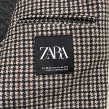 未使用品!!ザラ『カジュアル紳士』ZARA テーラードジャケット アンコンジャケット XL位 千鳥格子 手触り◎ 高級感◎ メンズ_画像7