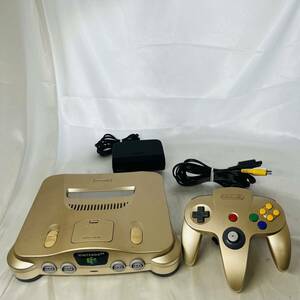 ★1円～ トイザらス 限定カラー 動作確認済 NINTENDO 64 本体 ゴールド 任天堂 ロクヨン GOLD 