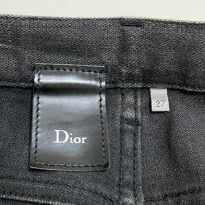 レア エディ期 07SS Dior HOMME コーティング スキニーパンツ ブラック 黒 W27 ディオールオム スリム Hedi Slimane archive 3120279の画像4