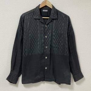 メッシュ素材 田中オム AD2000 COMME des GARCONS HOMME 開襟 長袖 シャツ コムデギャルソンオム オープンカラー VINTAGE archive 4030020