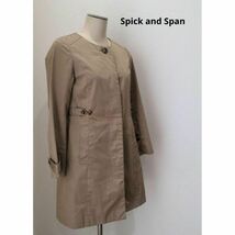 Spick and Span ノーカラー スプリングコート ベージュ レディース_画像1