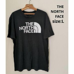 THE NORTH FACE ロゴプリントTシャツ 半袖 メンズ L ブラック