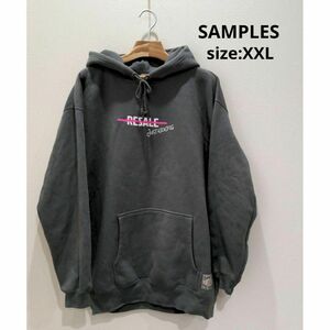 SAMPLES メンズ XXL RESALE パーカー チャコールグレー 裏起毛