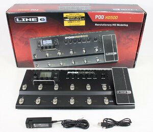 □現状品□ LINE6 POD HD500 マルチエフェクター ライン６ 簡易音出し済み （2754107）　