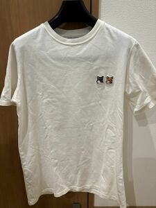 メゾンキツネダブルフォックスヘッド Tシャツ XS ラテ(オフホワイト) 